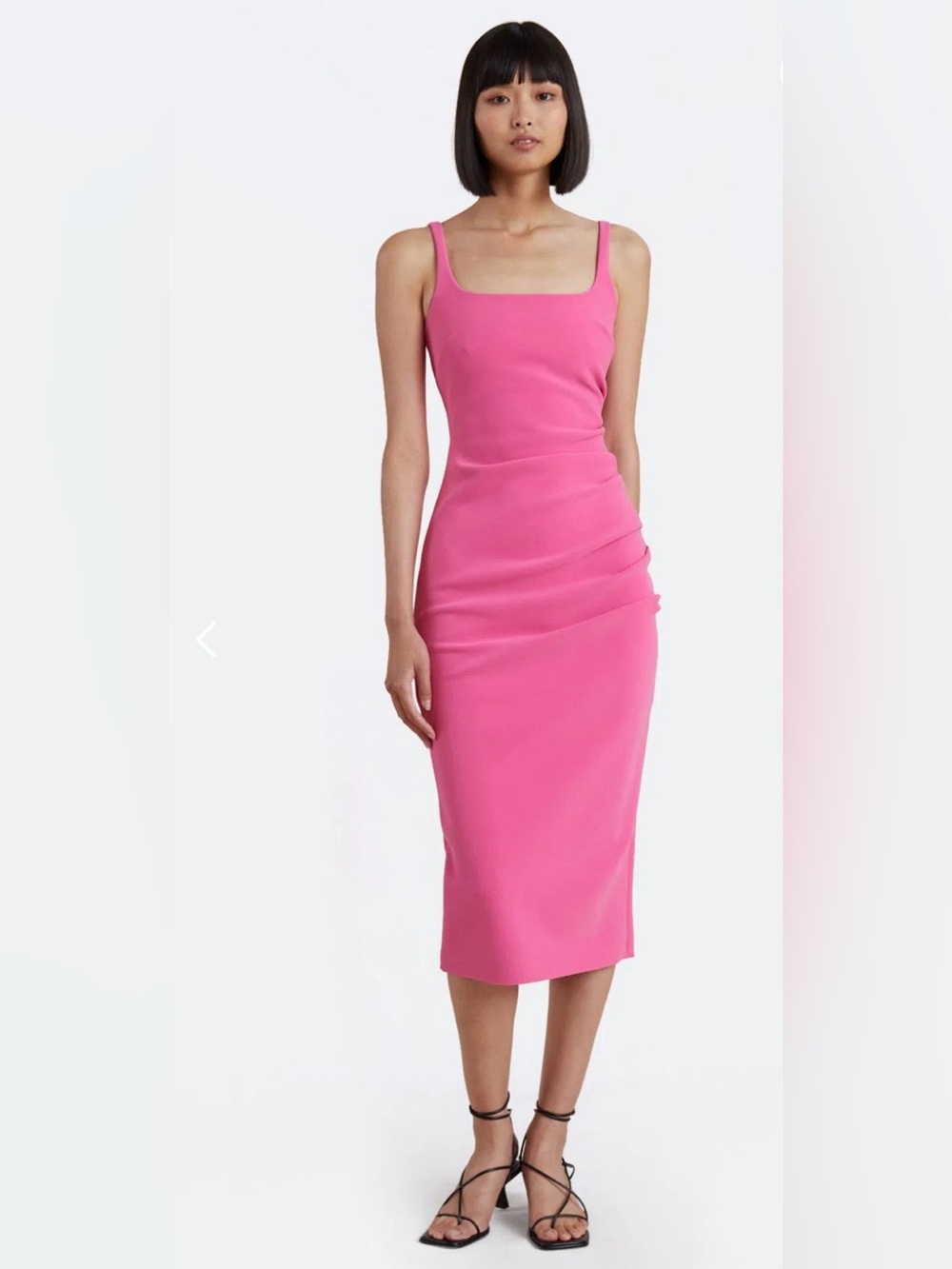 Bec + Bridge Karina Tuck Midi Dress in Pink, US 4